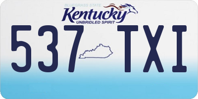 KY license plate 537TXI