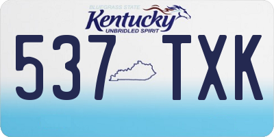 KY license plate 537TXK