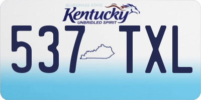 KY license plate 537TXL