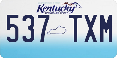 KY license plate 537TXM
