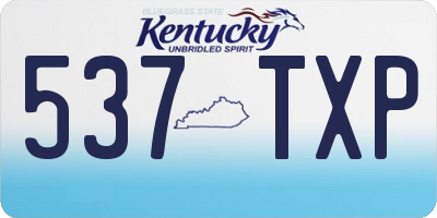 KY license plate 537TXP
