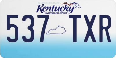 KY license plate 537TXR