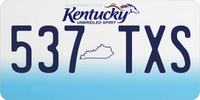 KY license plate 537TXS