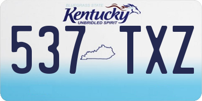 KY license plate 537TXZ