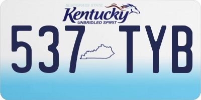 KY license plate 537TYB
