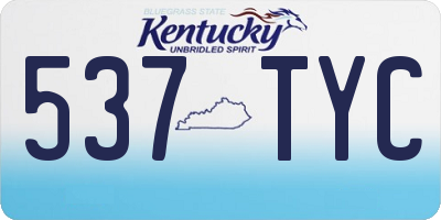 KY license plate 537TYC