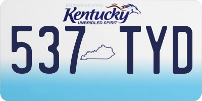 KY license plate 537TYD