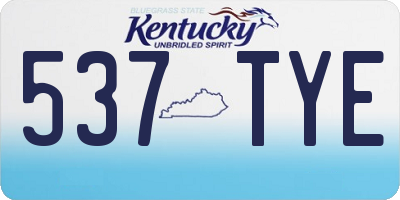 KY license plate 537TYE