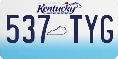 KY license plate 537TYG