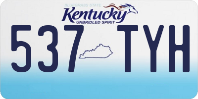 KY license plate 537TYH