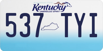 KY license plate 537TYI
