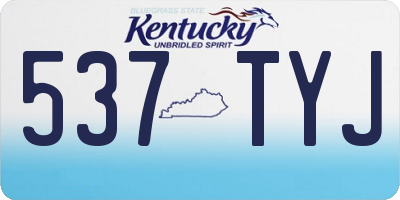 KY license plate 537TYJ