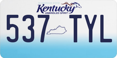 KY license plate 537TYL