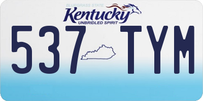 KY license plate 537TYM