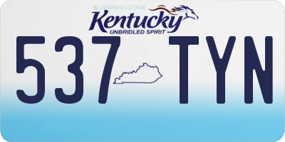 KY license plate 537TYN