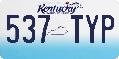 KY license plate 537TYP
