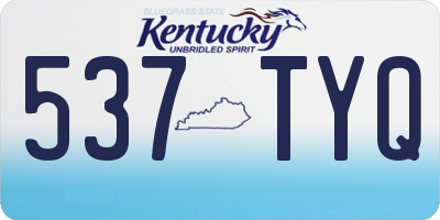 KY license plate 537TYQ
