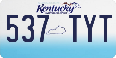 KY license plate 537TYT