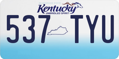 KY license plate 537TYU