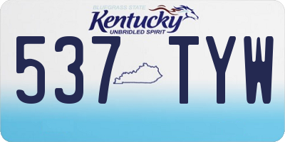 KY license plate 537TYW