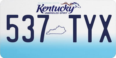 KY license plate 537TYX