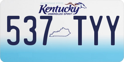 KY license plate 537TYY