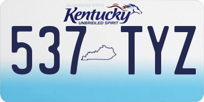 KY license plate 537TYZ