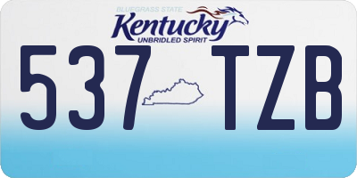 KY license plate 537TZB