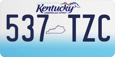 KY license plate 537TZC