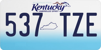 KY license plate 537TZE