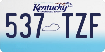 KY license plate 537TZF