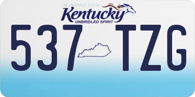 KY license plate 537TZG