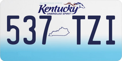 KY license plate 537TZI