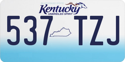 KY license plate 537TZJ
