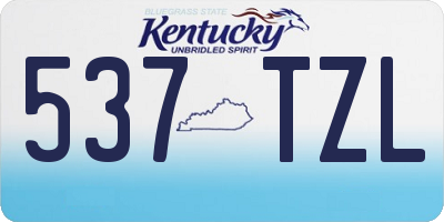 KY license plate 537TZL