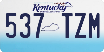 KY license plate 537TZM