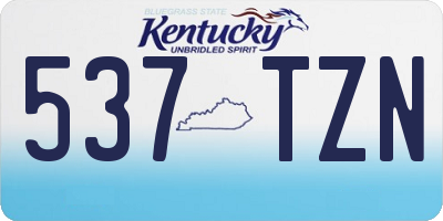 KY license plate 537TZN