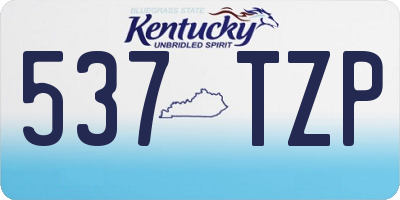 KY license plate 537TZP