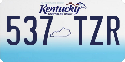 KY license plate 537TZR