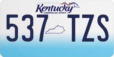 KY license plate 537TZS