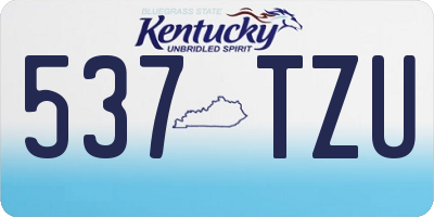 KY license plate 537TZU