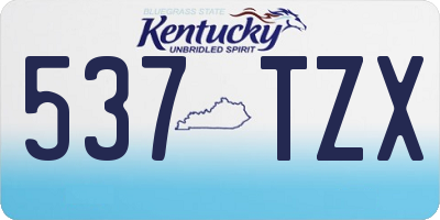 KY license plate 537TZX