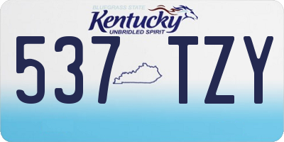 KY license plate 537TZY