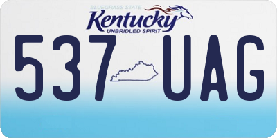 KY license plate 537UAG