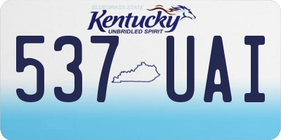 KY license plate 537UAI