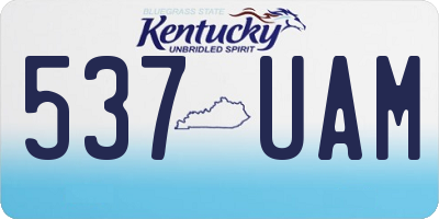 KY license plate 537UAM
