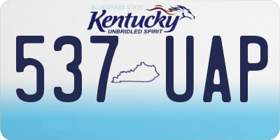KY license plate 537UAP