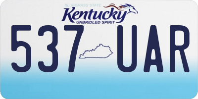 KY license plate 537UAR