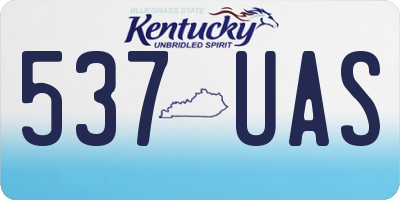 KY license plate 537UAS