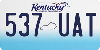 KY license plate 537UAT